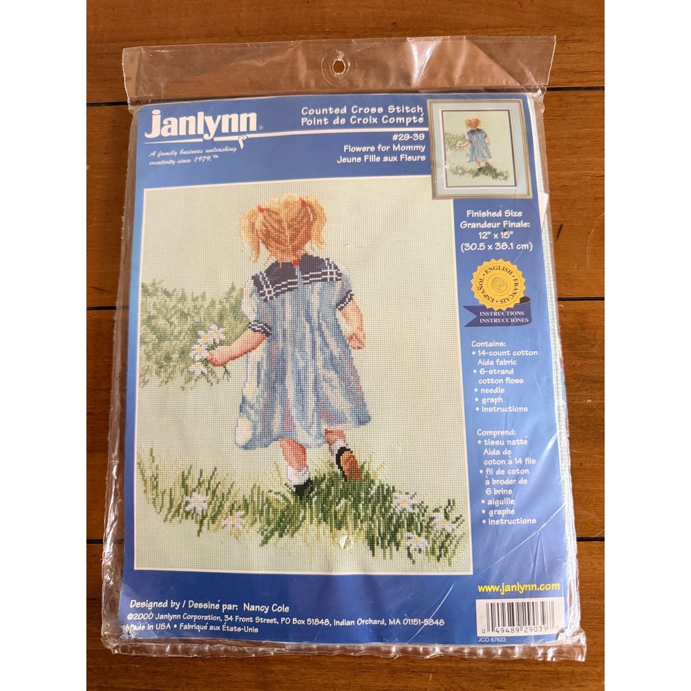 NEW Janlynn Counted Cross Stitch Kit - Flowers‎ for Mommy